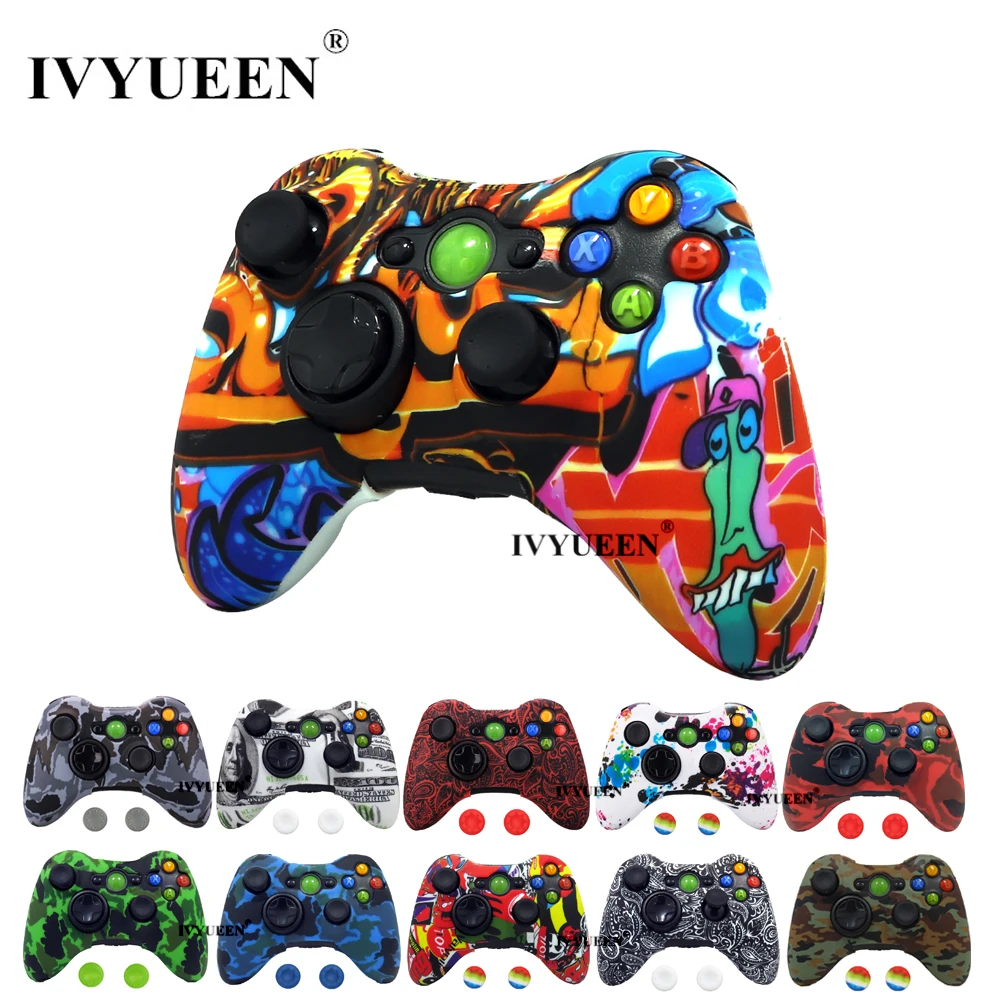 IVYUEEN для microsoft Xbox 360 проводной/беспроводной контроллер силиконовый резиновый защитный чехол с кожаными ручками аксессуары для игр