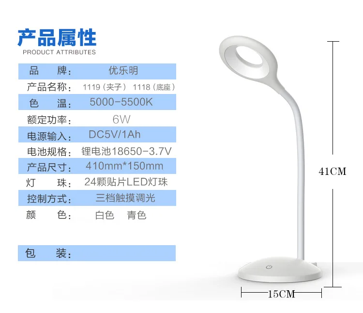 

Modern Reading Lamp for Bed Bedside Reading Study Led Reading Lamp Night Desk on Book Decor Lampe De Chevet Desk Lamps BG50DL