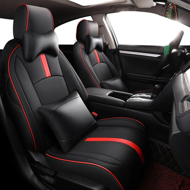 Специальный чехол для автомобильного сиденья под заказ Honda Civic 2016 2017 Кожаная
