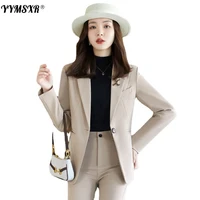 autumn and winter womens professional suit pants two piece high quality interview sales work clothes temperament female blazer