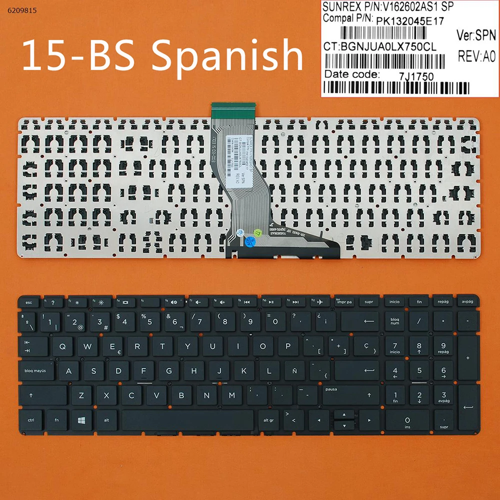 

SP Spanish New For HP home / Pavilion 15-bs 15-bs000 15-bs100 15-bs500 15-bs600 15-bs700 Laptop Replacement Keyboard Small Enter