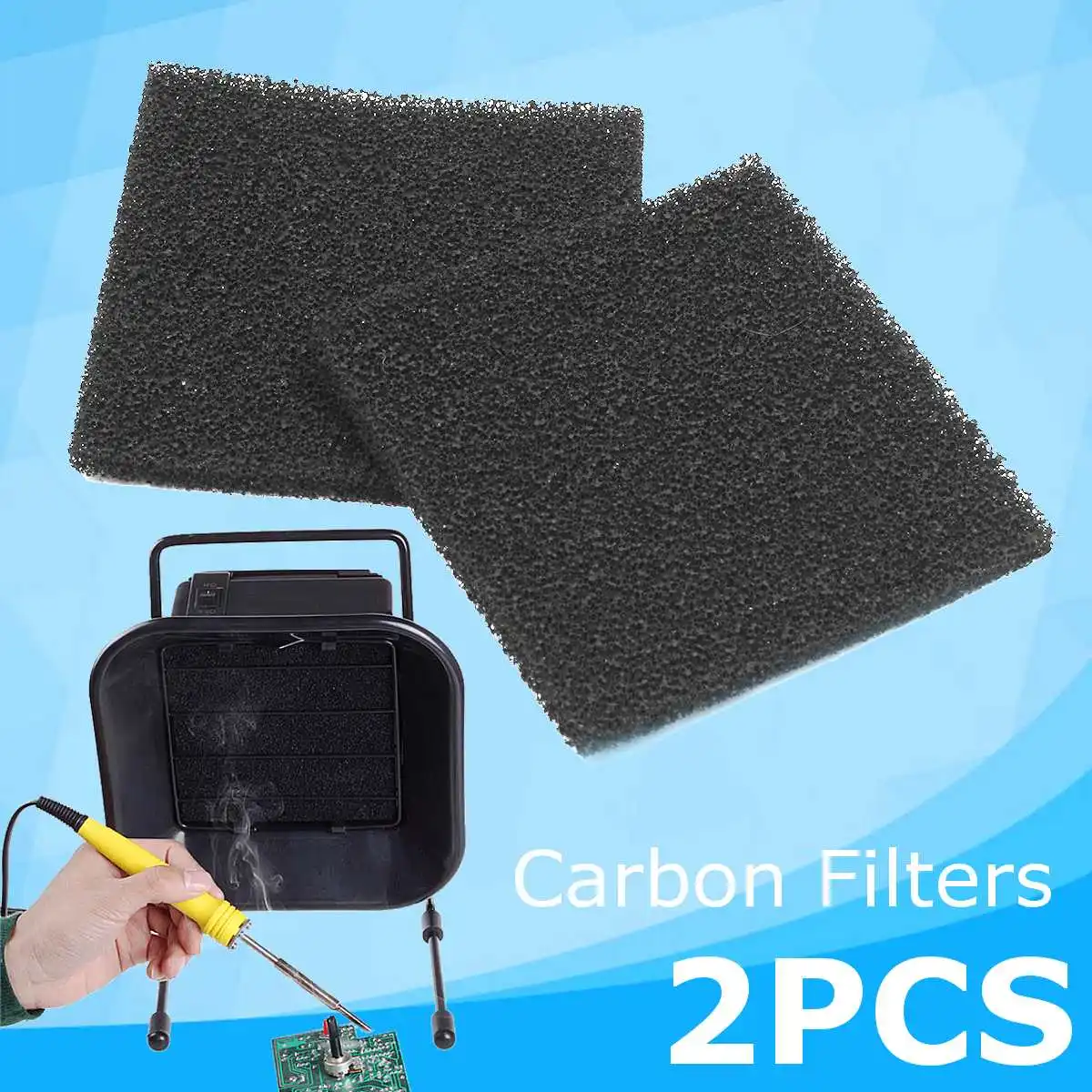 

2pcs Activated Carbon Filter for Kitchen Extractor Fan Paper Non-woven Anti Oil Cooker Hood Extractor Fan Solder Smoker Filter