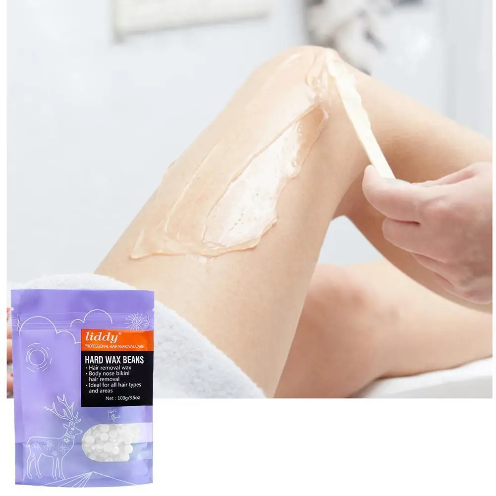 

100G Depilatory Wax Beans Paper-free Hair Removal Wax Bean Hot Film Particles Depilatory Leg Armpit Hair For Body Beauty