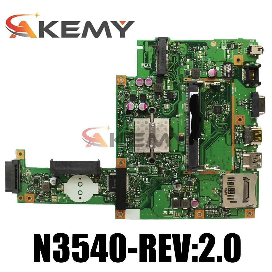 

X453MA Motherboard For ASUS X453M X403MA F453MA Laptop Motherboard N3540-REV:2.0 Mainboard Integrated Test