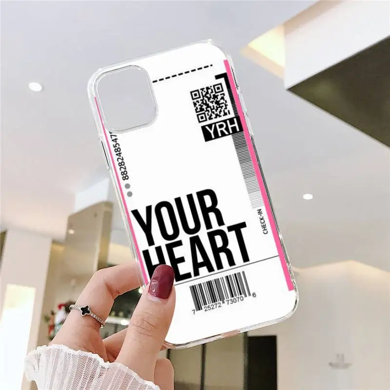 

Hot ins Funny Bar Label World ticke Phone Case Transparent soft For iphone 5 5s 5c se 6 6s 7 8 11 12 plus mini x xs xr pro max