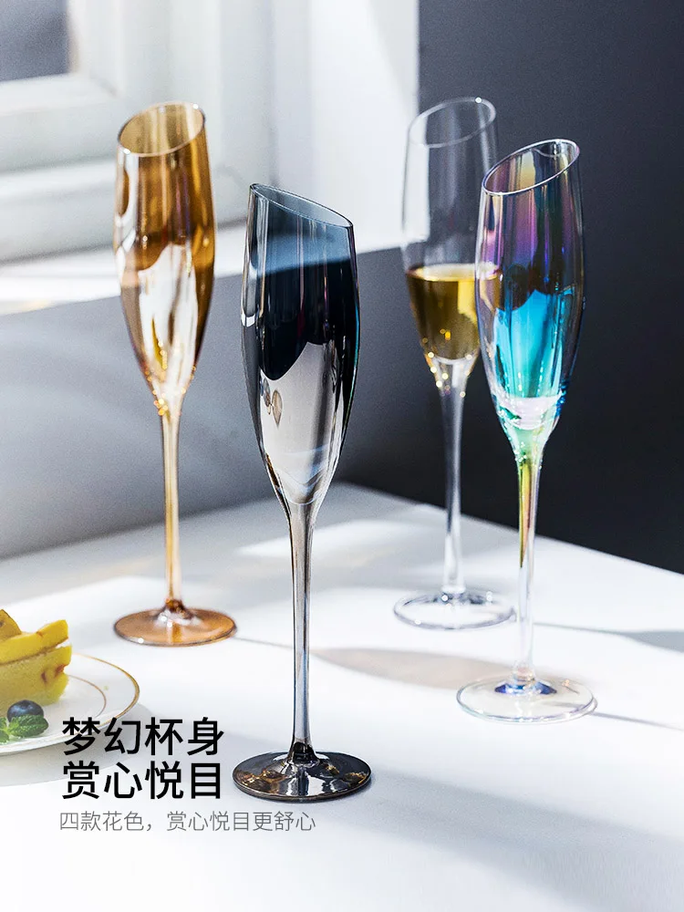 

Starry Sky Oblique Red Wine Glass Crystal Champagne Glass Household Goblet Wine Glass Cocktail Glass