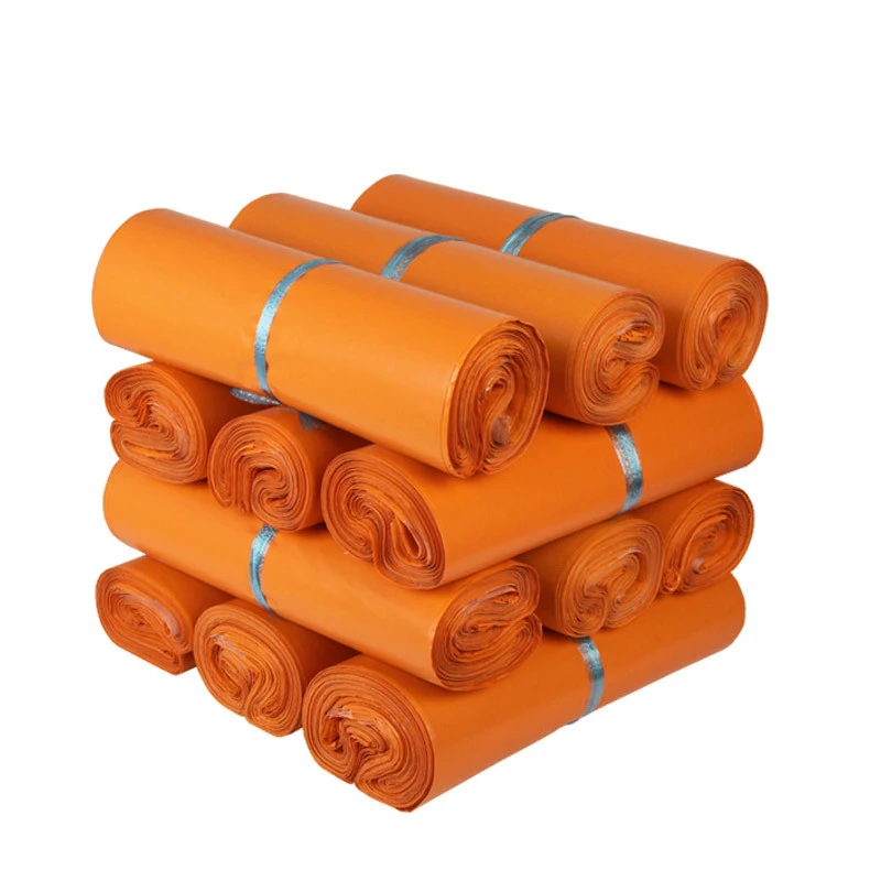 

100Pcs Orange Plastic Shipping Bag Thicken Poly Mailers Gift Packaging Mailing Bags Logistic Express Envelopes Courier Bag