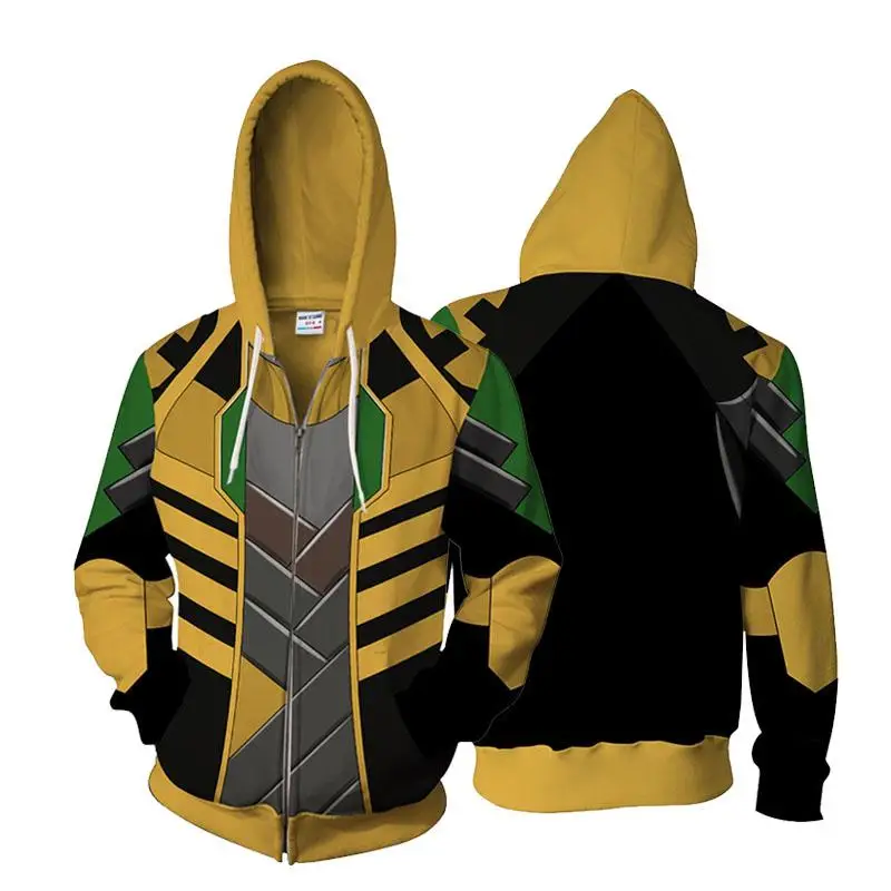 2018 Loki Мужская толстовка на молнии унисекс с забавным 3d капюшоном модная уличная