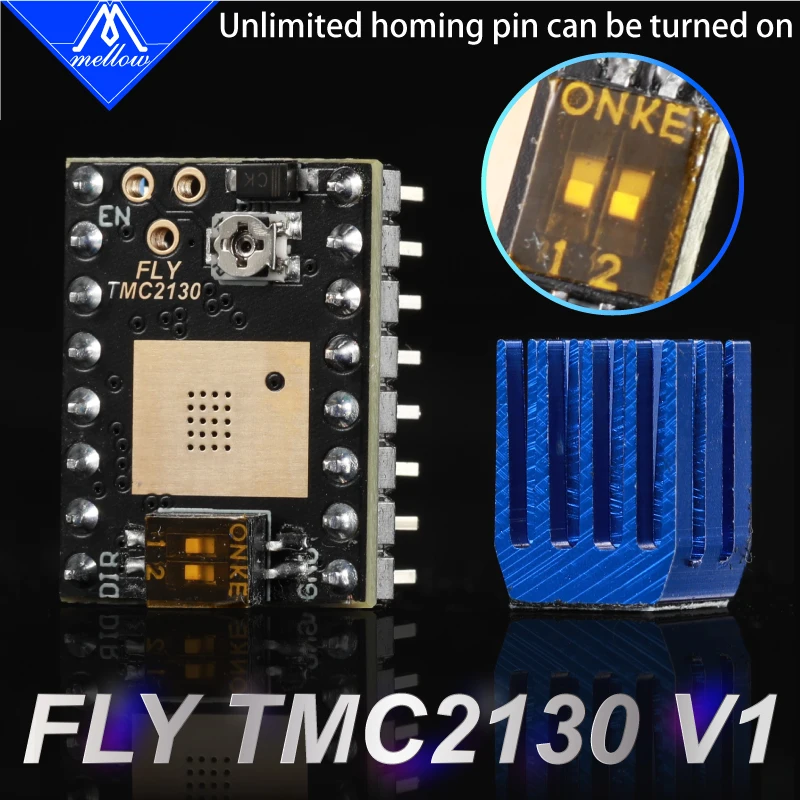 

Новейший драйвер шагового двигателя Mellow Fly TMC2130 StepStick SPI, детали для бесшумного 3D-принтера для платы FLY-CDY RRF E3 Mini V1 FLY-F407ZG