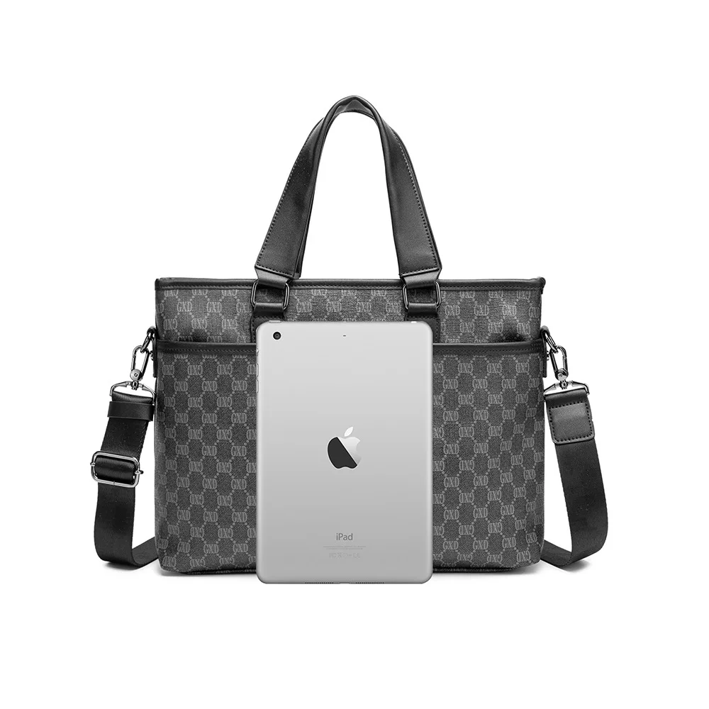 

New Fashion Luxury Brand designer 14 inch Laptop Briefcase Business Handbag for Men Large Capacity men's leather Shoulder Bag