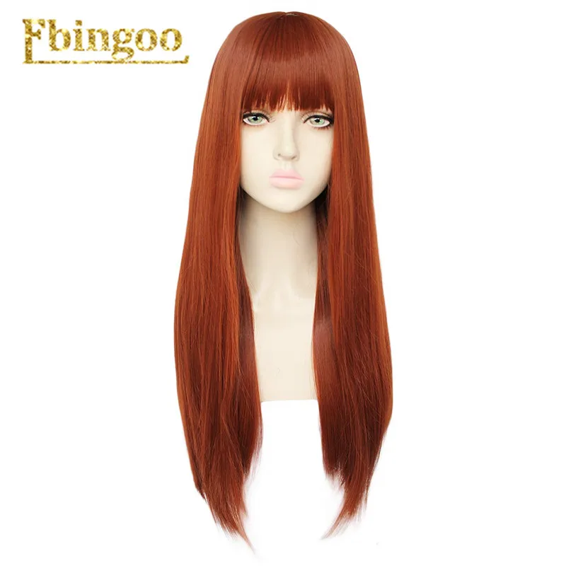 DM1707540 Ebingoo Hair cap+ белый высокотемпературное волокно Peruca Perruque натуральный прямой длинный синтетический парик с челкой для женщин - Цвет: DM1707540