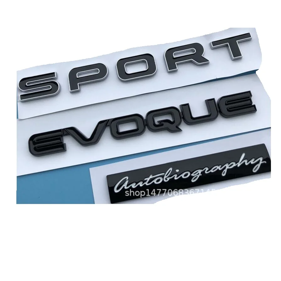 

Черные буквы EVOQUE Спортивная автобиография багажник крышки задний значок эмблема значки для открытия Range Rover