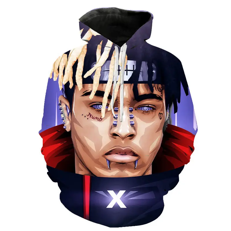 Худи Xxxtentacion для мужчин и женщин Детская толстовка худи в стиле хип хоп рэпера