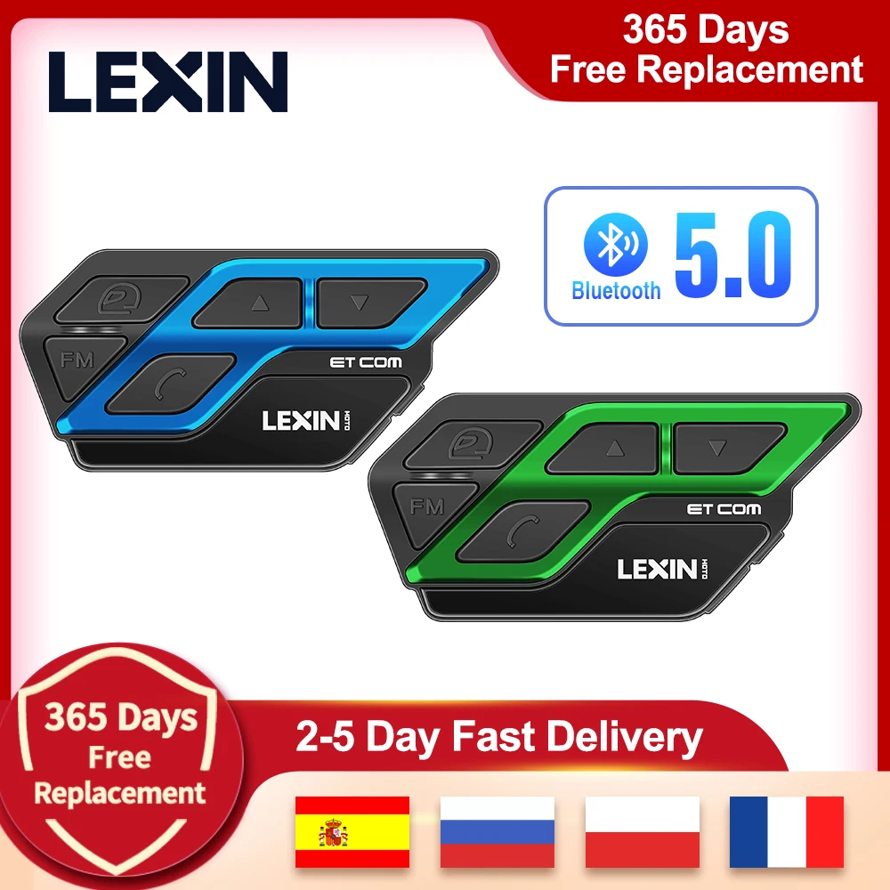 LEXIN 2 шт ET COM Шлем Интерком мотоцикл Bluetooth 5 0 гарнитуры чехлы сделай сам и