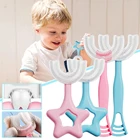 Детская зубная щетка U-образной формы для тщательного очищения на 360 , Детская Мягкая зубная щетка для младенцев, детская зубная щетка для ухода за ротовой полостью L * 5