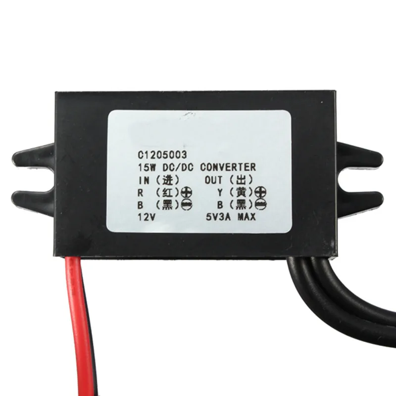 Адаптер питания Autoleader с 12 В на 5 двойной USB адаптер конвертер кабель модуль разъем