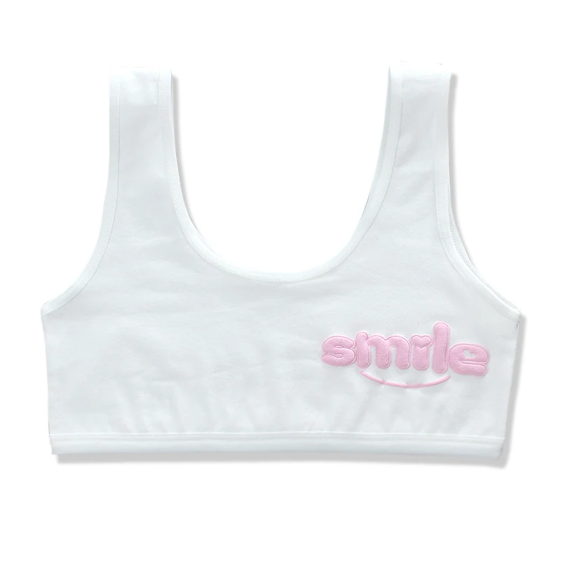 Подростков спортивный бюстгальтер для девочек Платье майка хлопкового