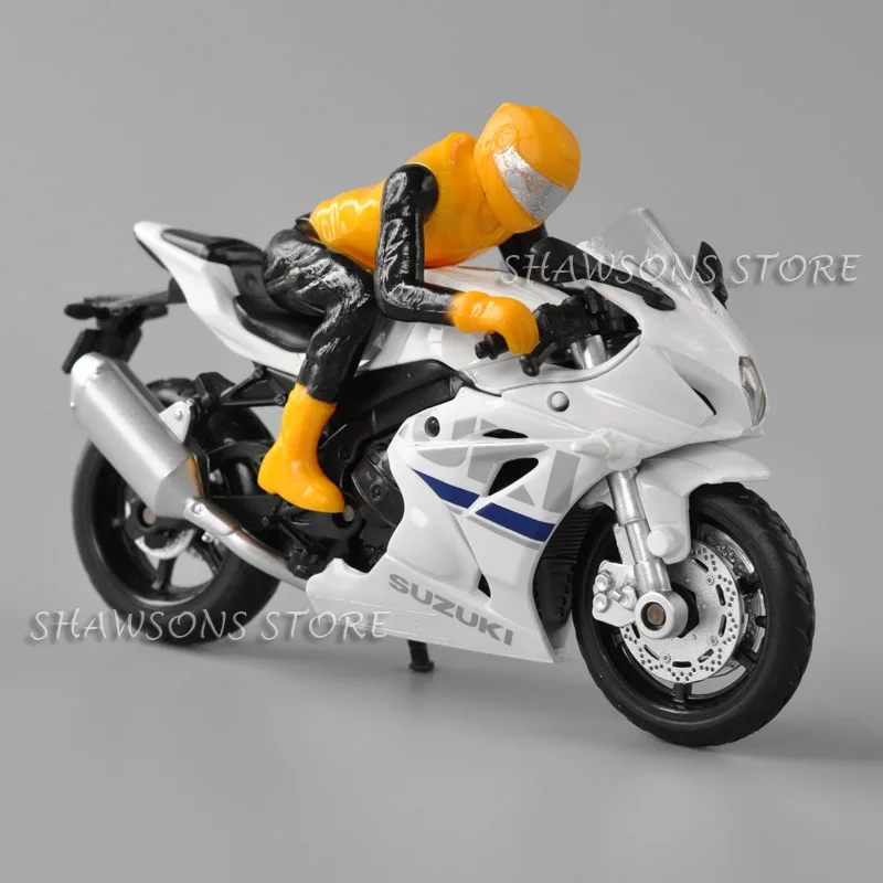 Литая модель мотоцикла Toys 1:18 Suzuki GSX-R1000 спортивный велосипед миниатюрная копия с