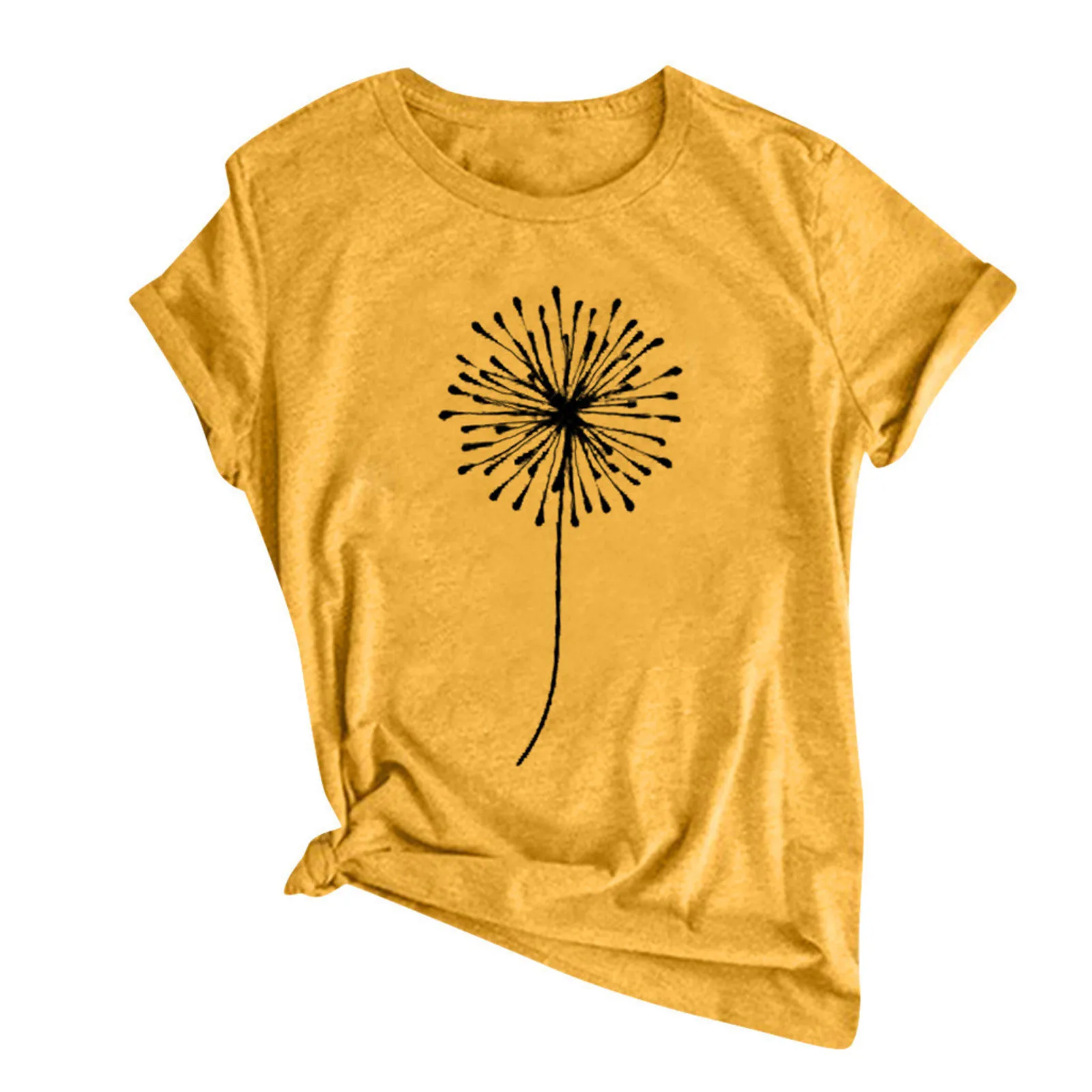 

Women Casual Printing Short Sleeves O-Neck Loose T-Shirt Blouse Tops