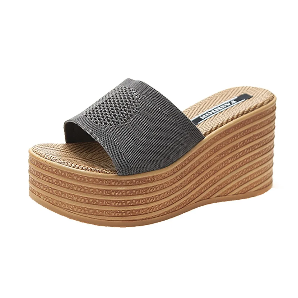 SAGACE/летние женские шлепанцы на плоской подошве с кристаллами в римском стиле