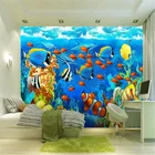 Обои для подводного мира с изображением рыб и школы, обои для гостиной, детской комнаты, фоновая роспись, домашний декор