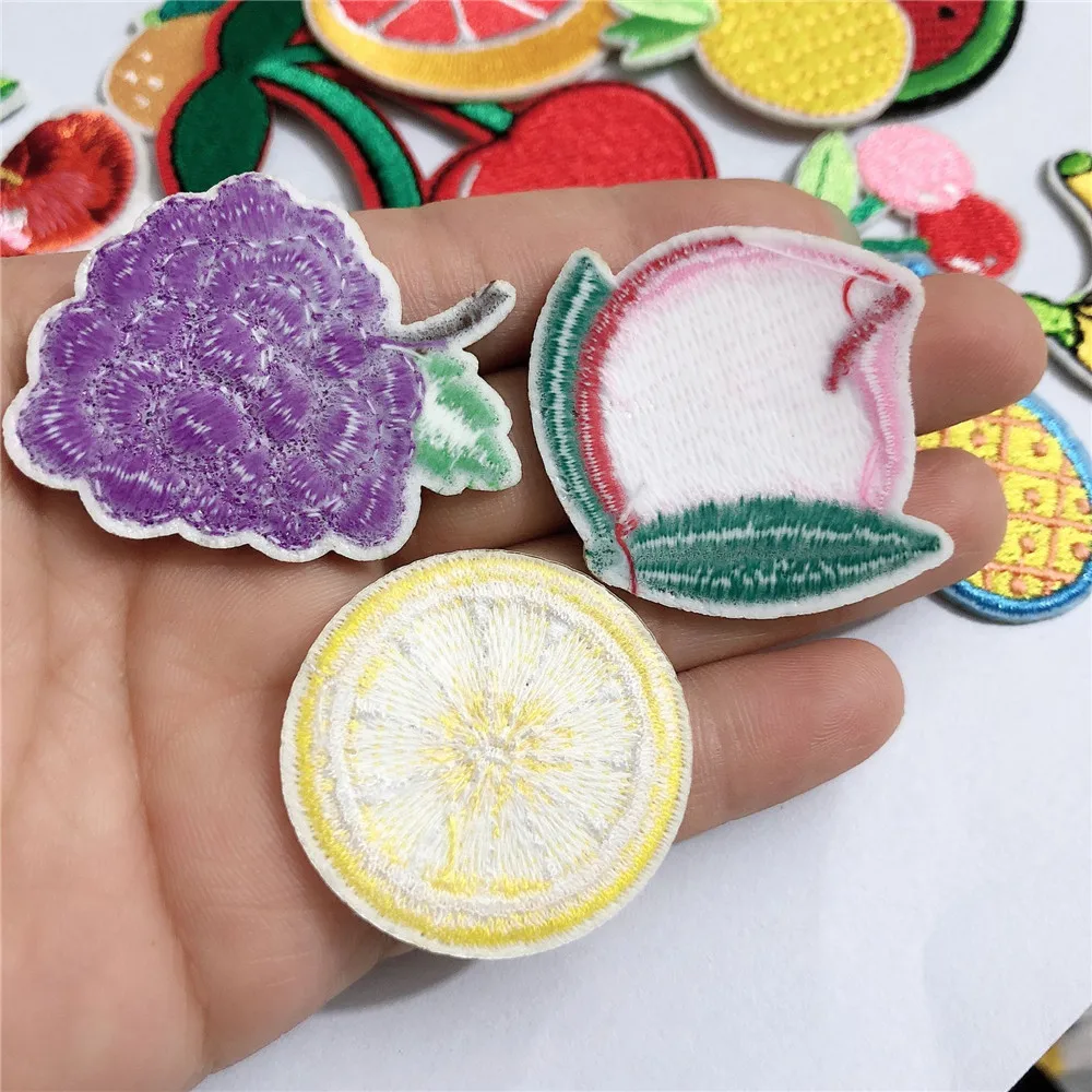 10 шт./лот фруктовые нашивки одежда вышивка утюгом аппликация модная для сумки