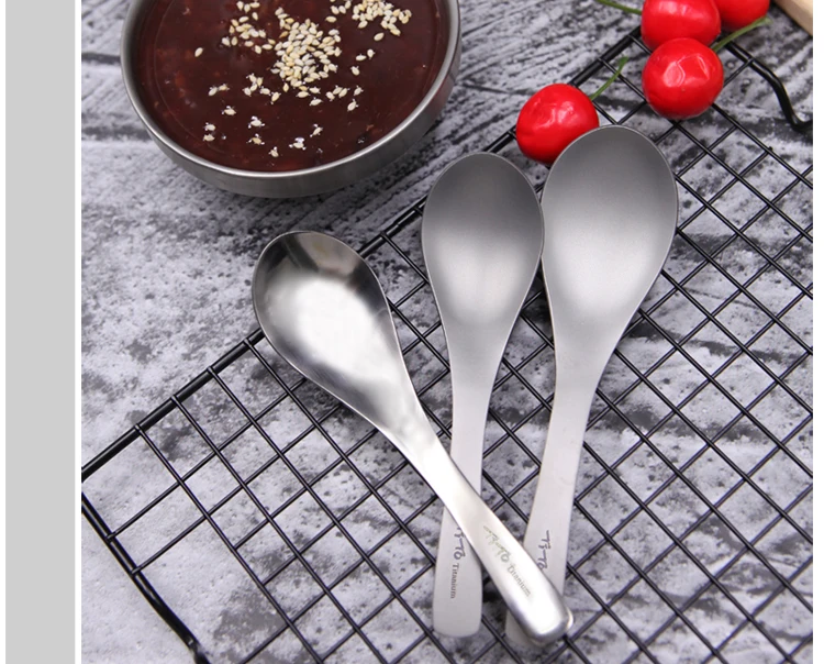 Тито для улицы, для кемпинга, титановый spork походная Ложка Вилка или Домашнее использование с тканевой сумкой Титановая Ложка