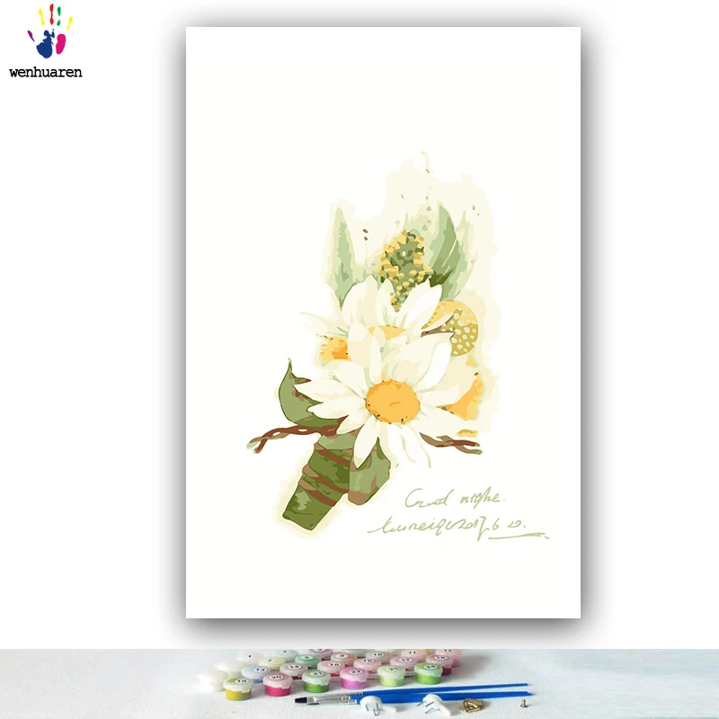 DIY картинки для раскраски по номерам с цветами Calla lily rose flower маленькая свежая