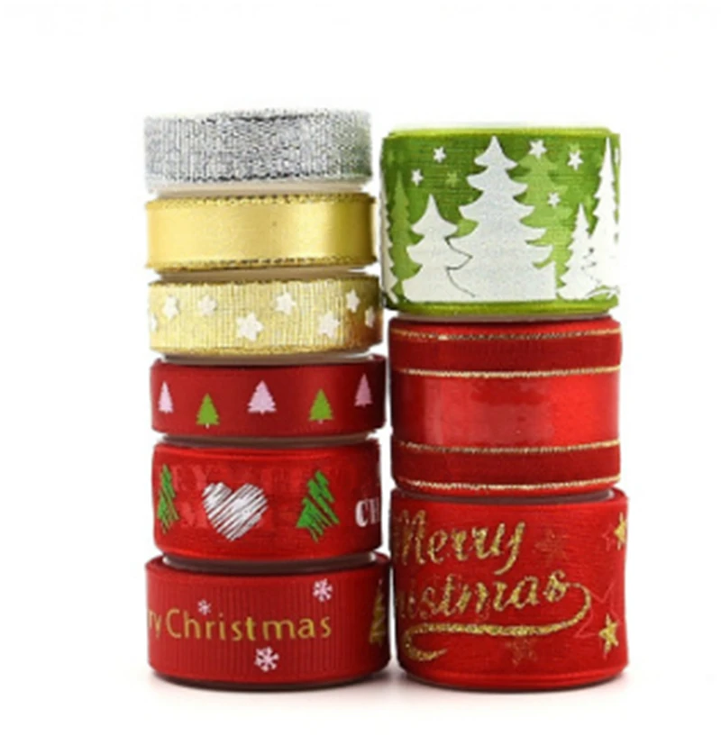 Новогодние украшения 9 шт./компл. ленточная отделка атласная корсажная лента