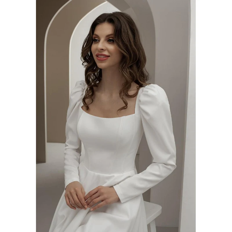 

Elegant Party Dress Women Slim Spring Summer Dresses Sexy Long Sleeve White Button Big Swing Long Dress