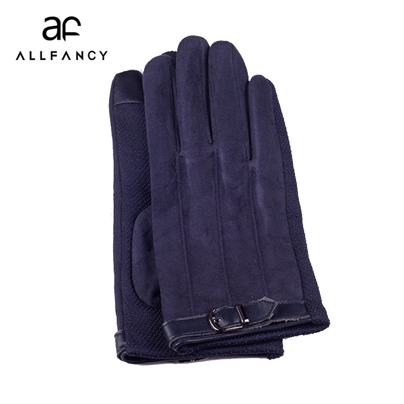 ALLFANCY мужские зимние кашемировые теплые перчатки с лосем для взрослых пальцы