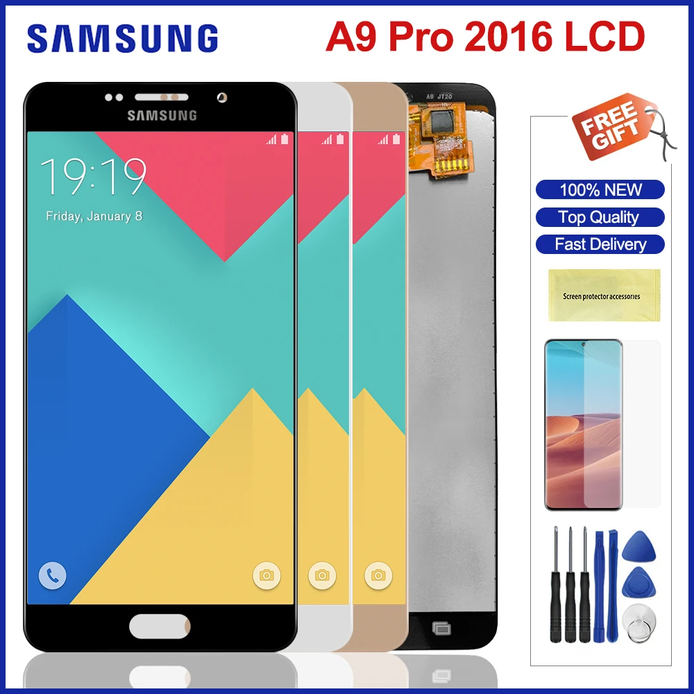 ЖК дисплей A910 для Samsung Galaxy A9 Pro 2016 сенсорный экран дигитайзер запасные части A9100