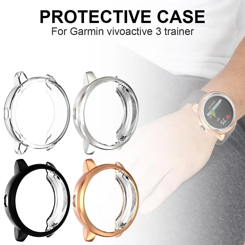 

Смарт-часы ТПУ чехол для Garmin vivoactive3 тренажер ударопрочный гальванический цветной Защитный чехол Корпус умные часы аксессуары