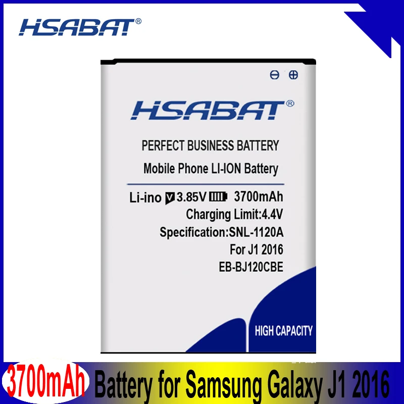 HSABAT 100% Новинка 3700 мАч фотоаккумулятор для Samsung Galaxy J1 2016 версия J120F Express 3 J120A J120T
