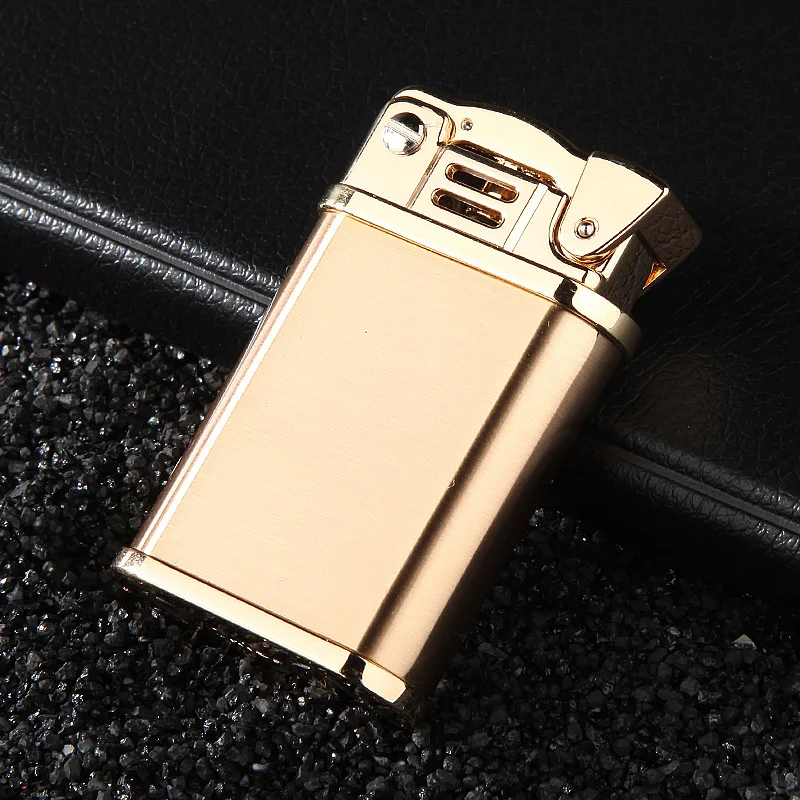 Kerosene Lighter Windproof Retro Brass Lighter Grinding Wheels Fire Cigarette Lighter Smoking Accessories Gadgets for Men