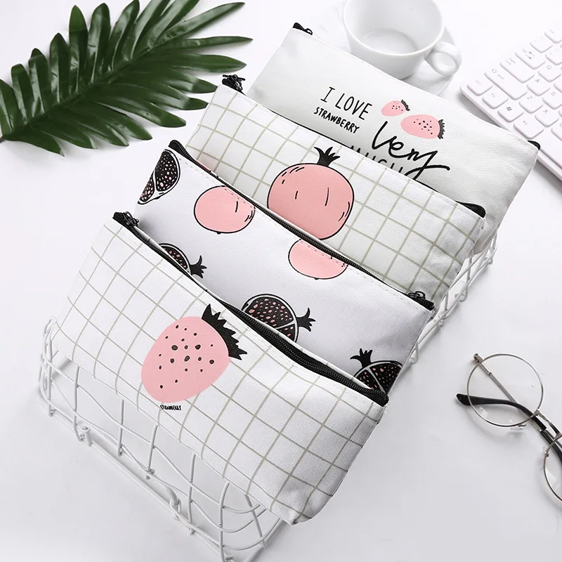 Чехол для карандашей с милыми фруктами школьный пенал s девочек Канцтовары