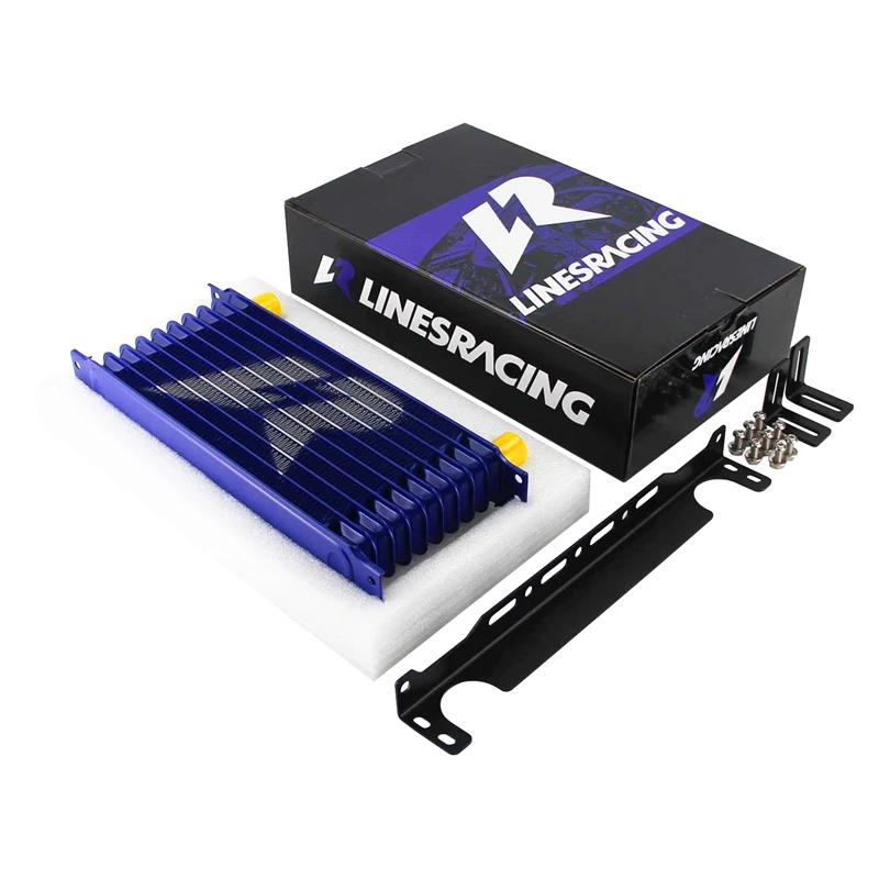 LINESRACING AN10 10row Алюминиевый масляный радиатор с 262 мм Монтажный кронштейн комплект
