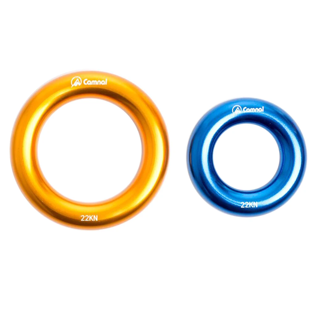

2 Pieces 22KN Rock Climbing Rappel Ring Bail-Out Connector O Ring L+S Climbing Accessories