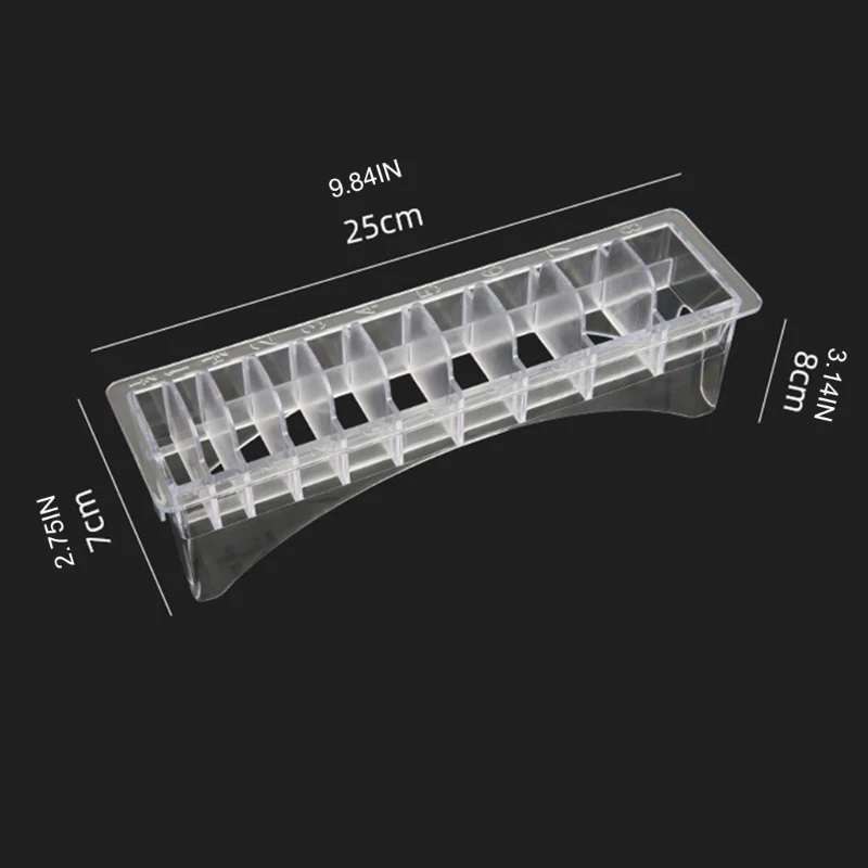 

Plastic Clipper Guide Comb Organizer 8 Blocks Universal Hair Clipper Limit Comb Guide for Hair Clipper Limit Comb Case
