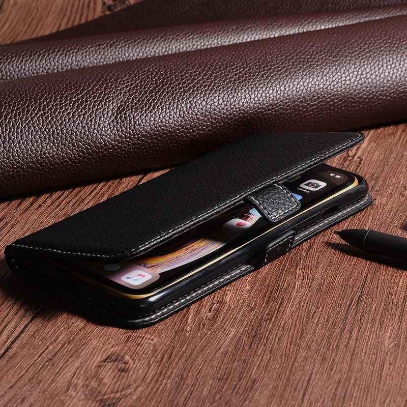 Кожаный чехол Lichi для Oneplus 7 с магнитной застежкой узором GM1900 GM1901 GM1903 защитная