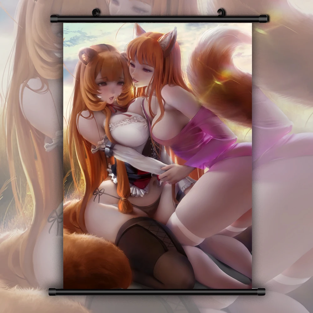 Восхода щит Hero Raphtalia Аниме Манга плакат прокрутки|Рисование и каллиграфия| |