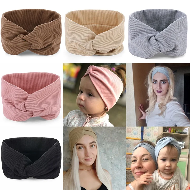 Повязка на голову Женская эластичная с перекрестным узлом |