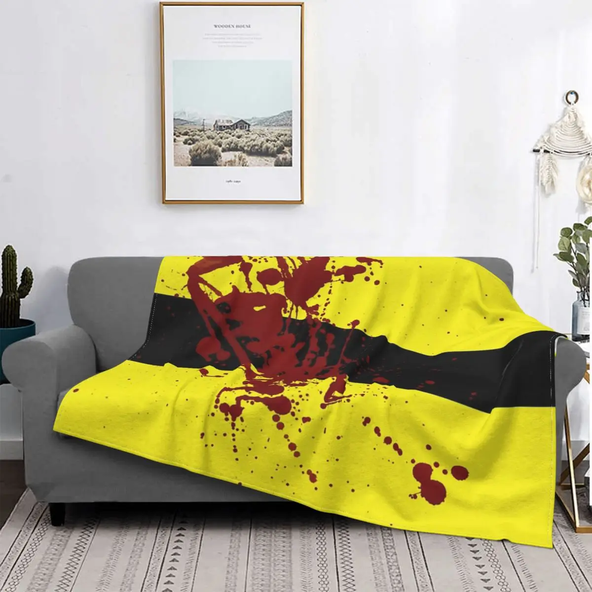 

Kill Bill-Manta de Tarantino, colcha para cama a cuadros, cubierta de playa, manta Kawaii, alfombra de oración Islámica