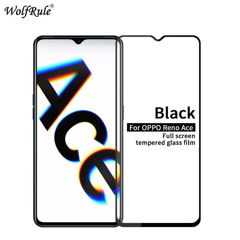 2 piezas Protector de pantalla LCD para Oppo Reno Ace pegamento completo vidrio para Oppo Reno Ace cubierta completa de vidrio templado Reno Ace pel&iacute;cula de tel&eacute;fono 6,5"-0