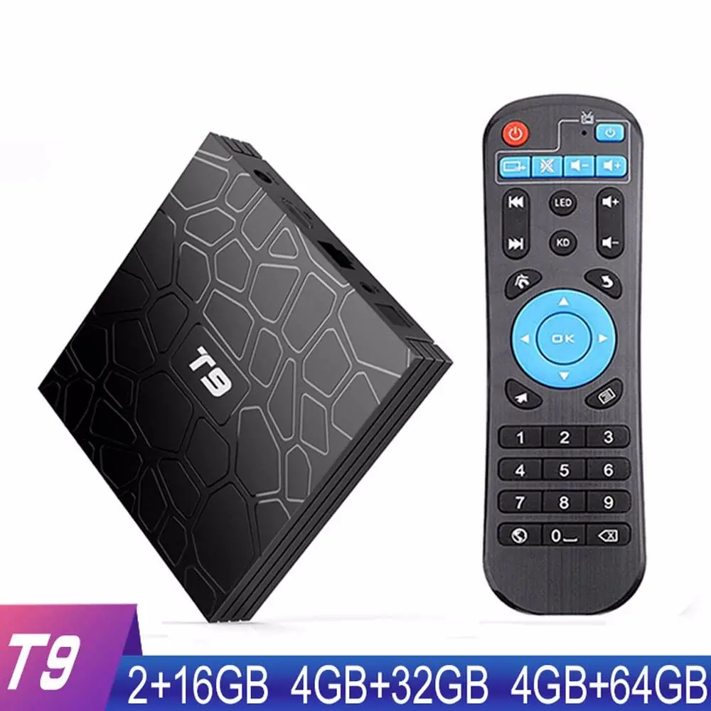 5G WiFi TV Receivers Video Equipments Android 10 Multimedia Player T9 BOX Media Set Top Box Smart |