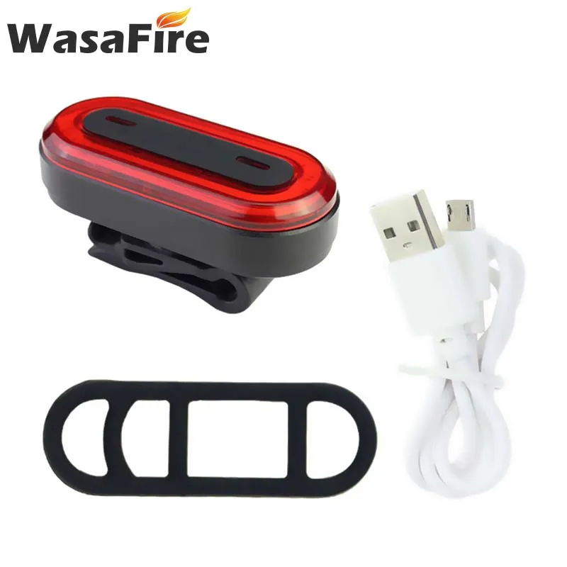 Велосипедный задний светильник USB Перезаряжаемые Велоспорт Светодиодные лампы Хвост светильник безопасности Предупреждение знак светильник s, аксессуары для велосипеда - Цвет: Black