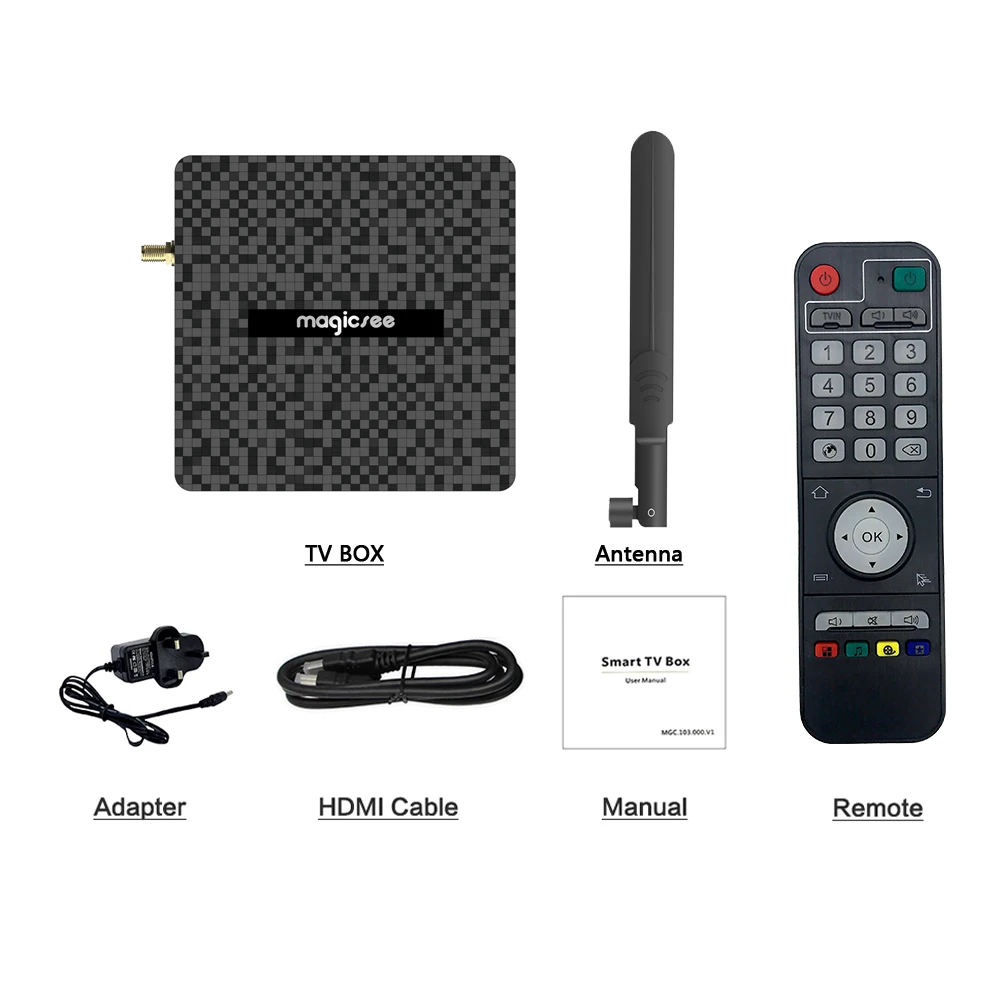 ТВ приставка Magicsee N6 Plus Android 9 0 Amlogic S922X 4 Гб DDR4 32 ГБ/64 ПЗУ 2 4G и телефон двойной Wi Fi
