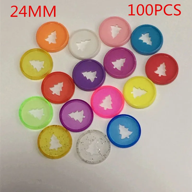 100 шт 24 мм Экологичная Рождественская елка записная книжка пластиковое связывающее кольцо DIY 360 градусов