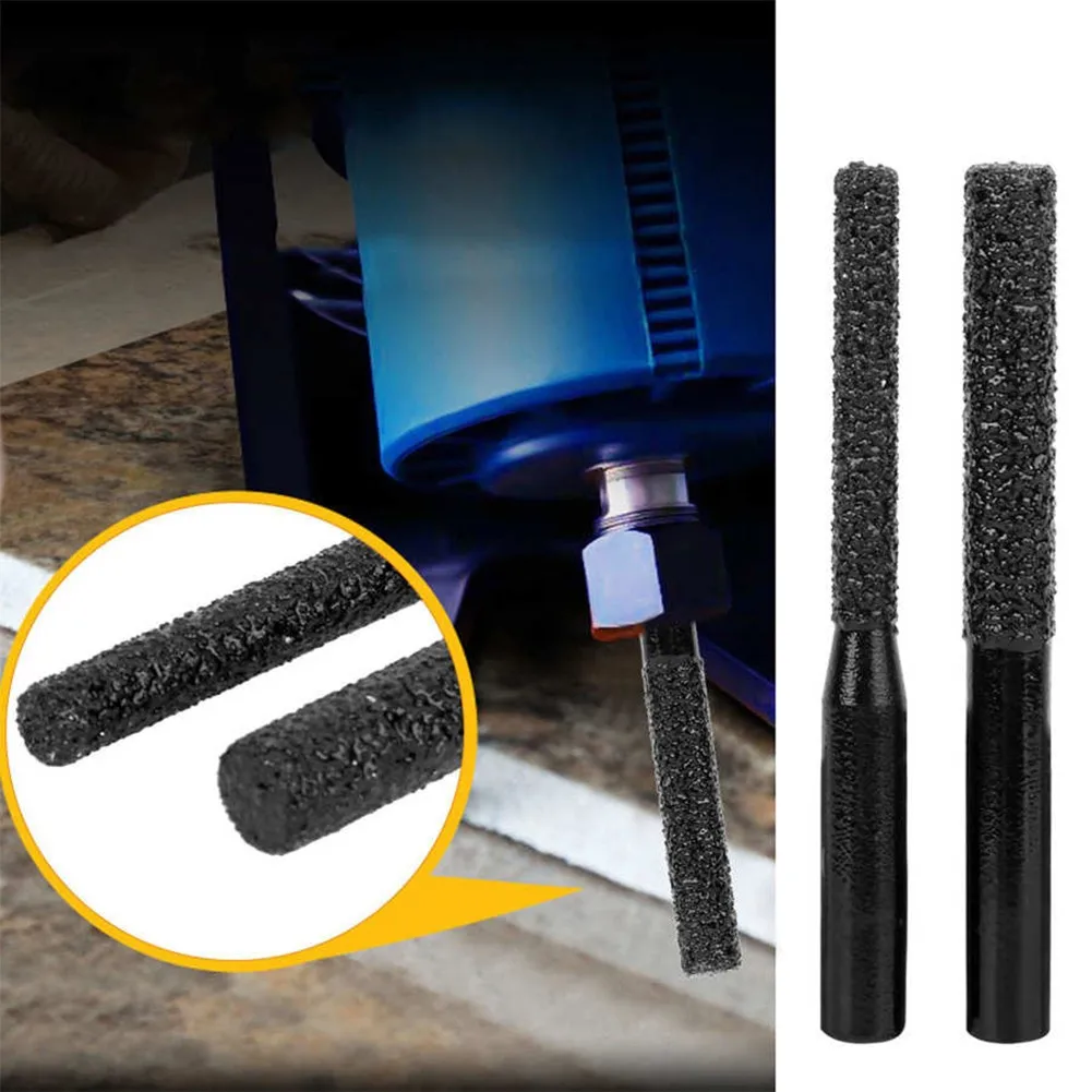 

2pcs 6.35mm Shank Brazed Diamond Router Bit Milling Cutter Marble Ceramic Seaming Trimming Edge Grinding Machine Accessories