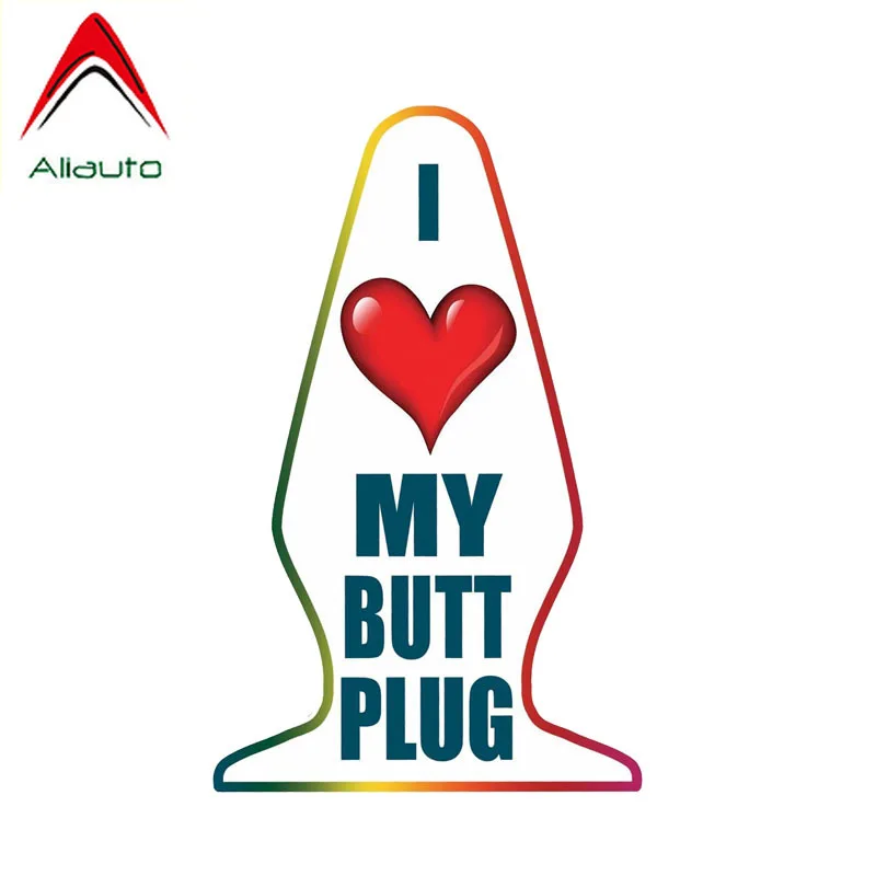 Aliauto Funny I Love My Butt Plug Creative Car Sticker Reflective PVC Decal for MINI COOPER F56 10CM*16CM | Автомобили и